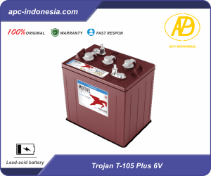Baterai Trojan T-105 Plus, 6V, 225Ah. Flooded Lead Acid