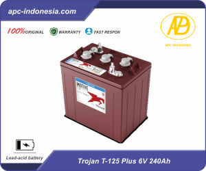 Harga Trojan T-125 Plus 6V 240Ah Flooded Lead Acid Battery