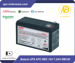 Jual Baterai UPS APC RBC 12V 7.2AH RBC40 | APC Indonesia