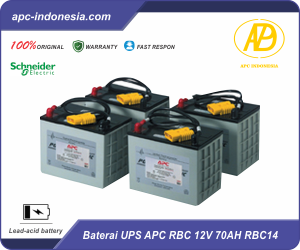 Spesifikasi Baterai UPS APC RBC 12V 70AH RBC14
